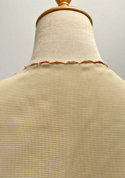 Piper | Vintage 1960s/1950s Scallop trim embroidered drawstring dress
