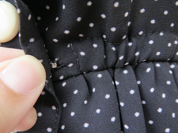 Black or white | Vintage 1980s does 1940s black dress with white polka dots