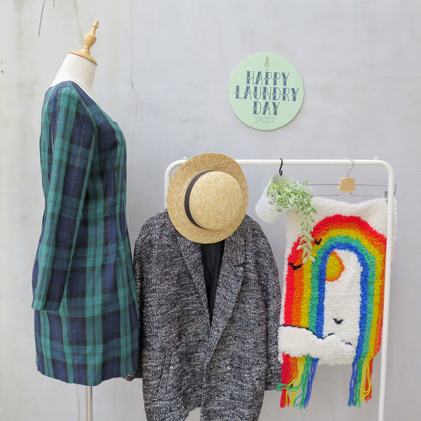 Walk the Walk | Vintage 1980s 1990s plaid tartan Blue Green Clueless Movie inspired style Shift Dress Grunge Chic