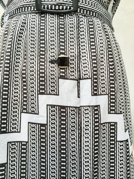 Ziggy | Vintage 1960s monochrome black and white Twiggy Ziggy dress