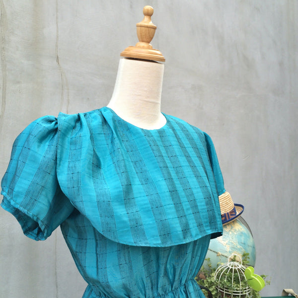 SALE | Shiny Shimmy | Vintage 1980s short lame thread style Front flap Mini Dress