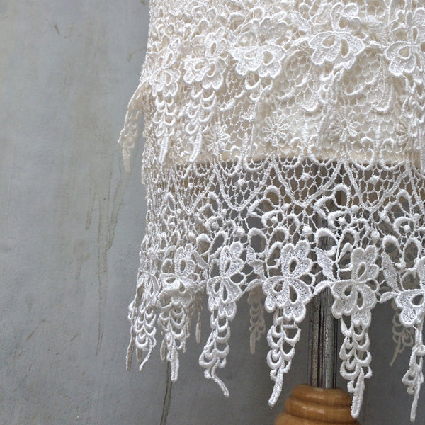 Laced with Cream | Vintage 1980s-does-1920s Lace Wiggle Dress | Vintage wedding dress or dinner gown