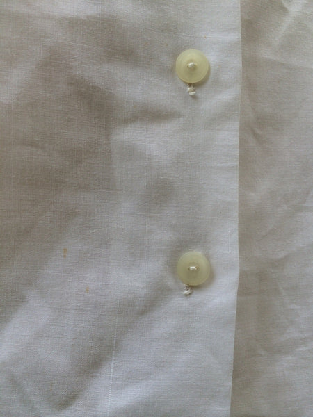 SALE | Babette | Vintage 1950s 1960s Off-white Button up Ethnic boho feel Short Sleeve shirt blouse