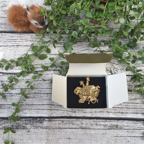 Ride the Waves | Vintage AVON signed Noah's Ark novelty brooch