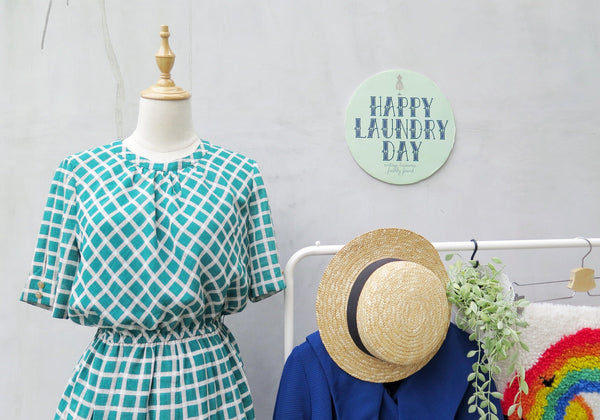 Matcha | Vintage 1960s/70s green and ocra Swing skirt dress