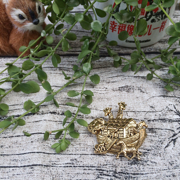 Ride the Waves | Vintage AVON signed Noah's Ark novelty brooch