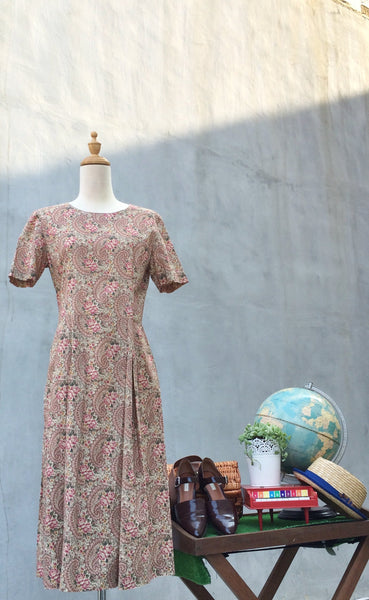 SALE! | English Rose | Vintage 1980s does 1940s british style Tea dress