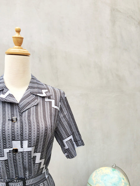 Ziggy | Vintage 1960s monochrome black and white Twiggy Ziggy dress