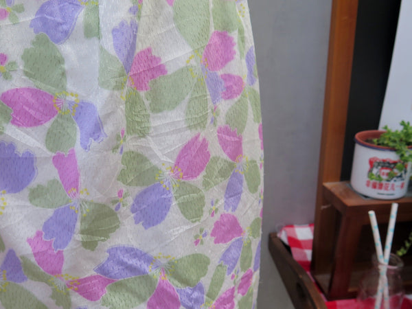 Tricolorscope | Vintage 1950s 1960s Pastel Pink Purple Green Sweet Day Dress