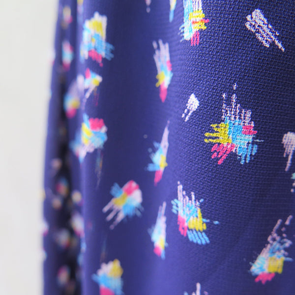 Skylar | Vintage 1960s 1970s abstract confetti polka dots skirt