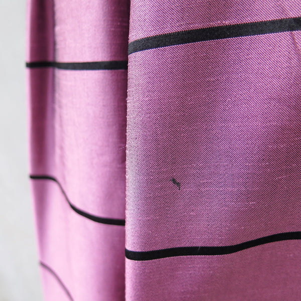 Twain | Vintage 1950s 1960s silk sheen violet purple and striped skirt 