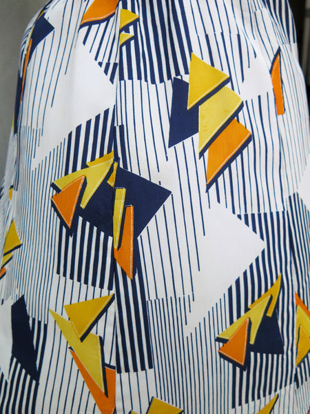 Dash Pash | Vintage 1960s 1970s Geometric print blue orange yellow shapes Short Dress
