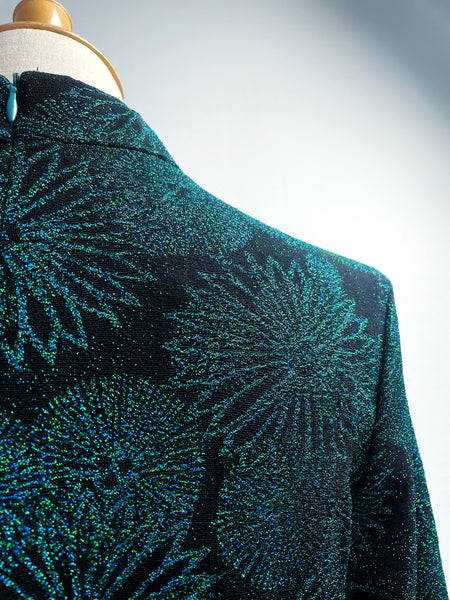 Jeri | 2000s zippered mandarin collar stretchy Cheongsam-style long-sleeved dress