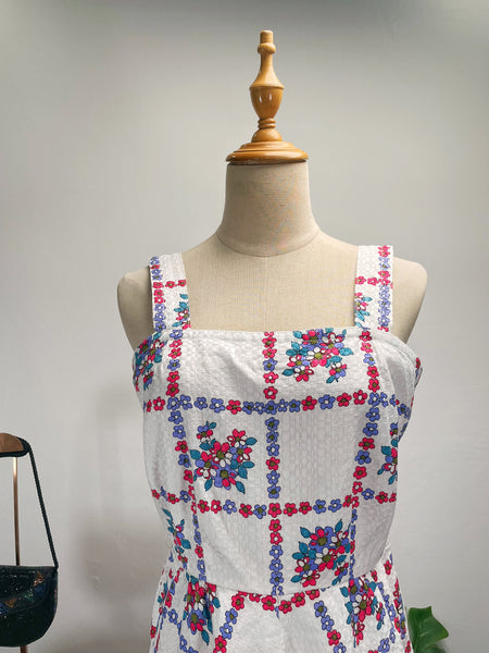 Vintage 1950s 1960s Country chic cottage core Sun dress | Merrill |
