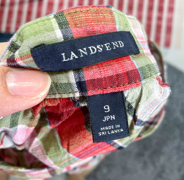 Gemma | Vintage 1990s checkered Lands’ End sheath dress with huge front pockets