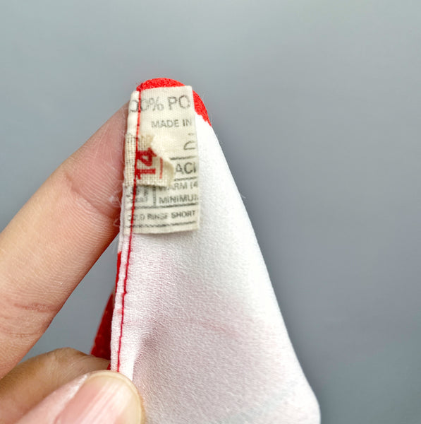 Sasha | Vintage 1980s cowl-neck flowy chiffon geometric print dress