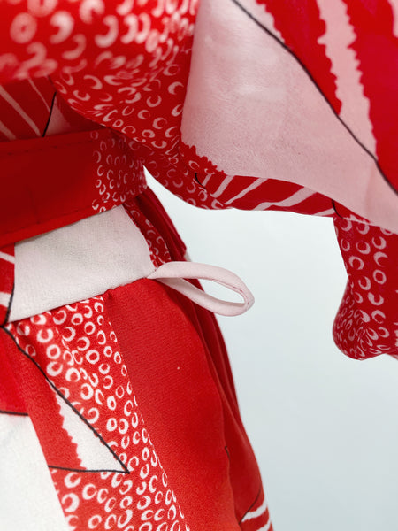 Sasha | Vintage 1980s cowl-neck flowy chiffon geometric print dress