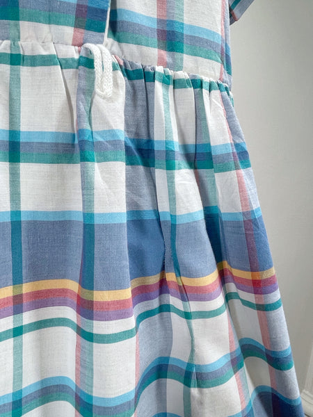 Maris | Vintage 1980s does 1950s Blue multicoloured Checkered Dress