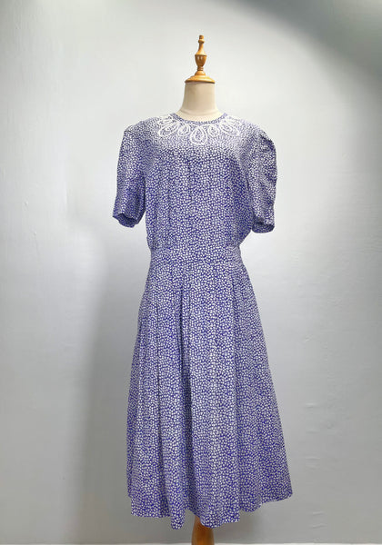 Taz | Vintage 1980s rope braid accent dress