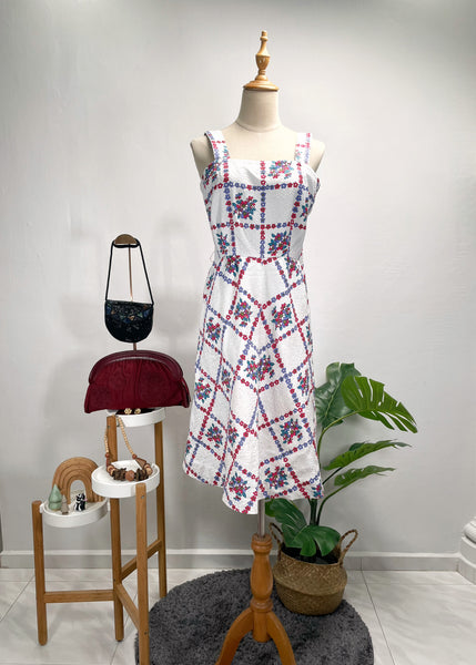 Vintage 1950s 1960s Country chic cottage core Sun dress | Merrill |