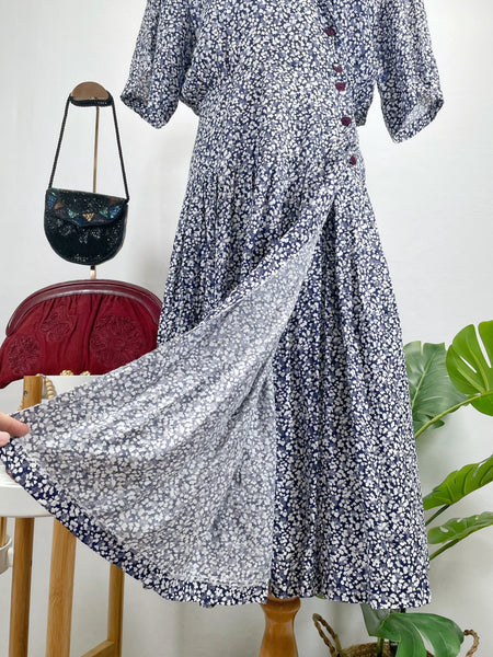 1990s grunge pop floral collared weekend dress | Harriet |