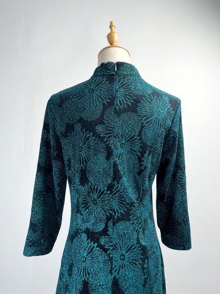 Jeri | 2000s zippered mandarin collar stretchy Cheongsam-style long-sleeved dress