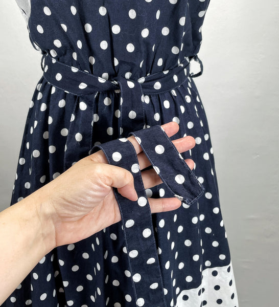 Pepper | Vintage 1980s 100% cotton Black and White Dalmatian polka dots dress