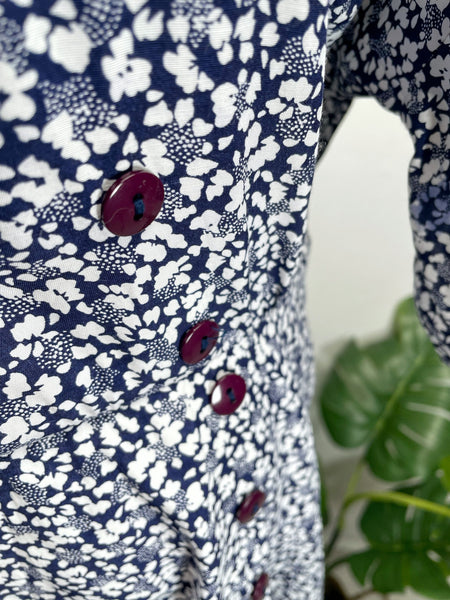 1990s grunge pop floral collared weekend dress | Harriet |