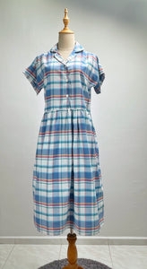 Maris | Vintage 1980s does 1950s Blue multicoloured Checkered Dress