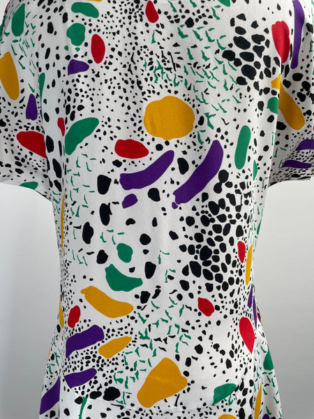Must-have! | Cherlene | Vintage 1980s 1990s retro colourful pop art print glared dress