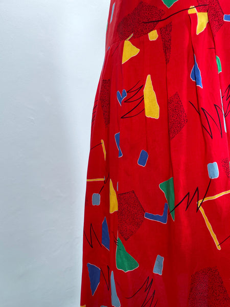 Must-have | Rae | Vintage 1980s abstract geometric Pop art print Loose-fit dress