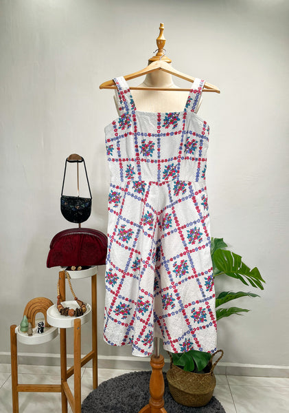Vintage 1950s 1960s Country chic cottage core Sun dress | Merrill |