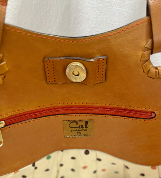 Vintage 1990s Y2K Leather Hobo Bag – Orange terracotta & Tan Boho Shoulder Purse