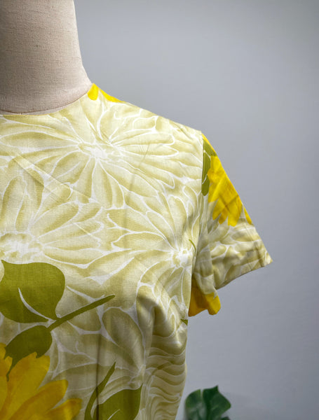 1950s 1960s sunflower yellow cocktail dress | Shae |