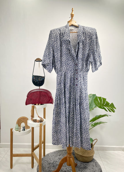 1990s grunge pop floral collared weekend dress | Harriet |