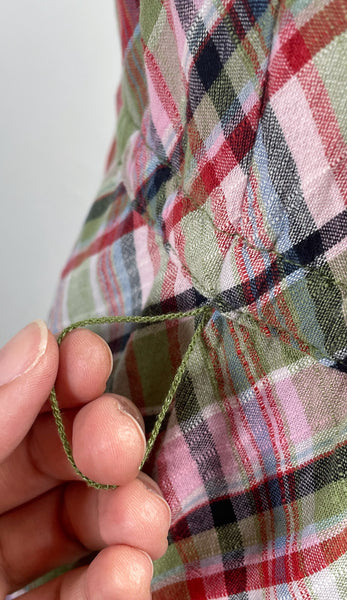 Gemma | Vintage 1990s checkered Lands’ End sheath dress with huge front pockets