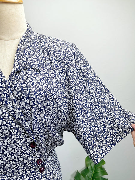 1990s grunge pop floral collared weekend dress | Harriet |