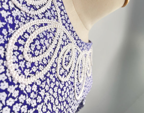 Taz | Vintage 1980s rope braid accent dress