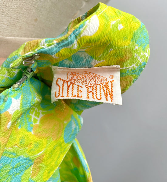 Stila | Vintage 1960s paisley retro print pleated Preppy chic Dress