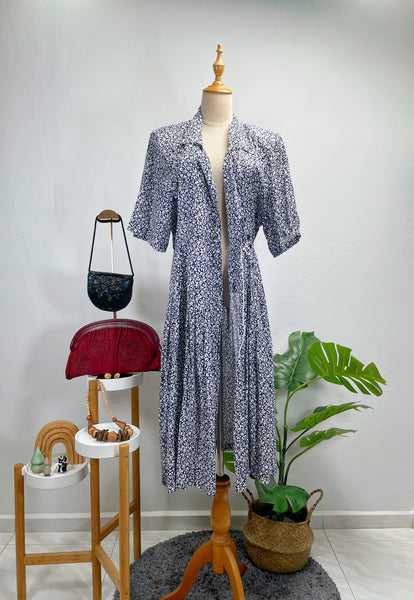 1990s grunge pop floral collared weekend dress | Harriet |