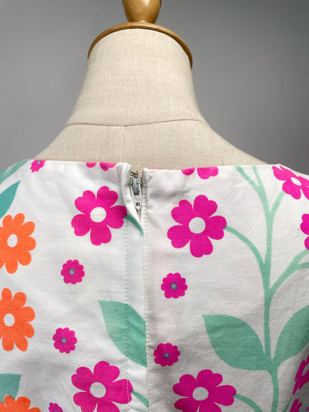 Twix | Vintage 1960s Twiggy mod flower power sheath mini dress