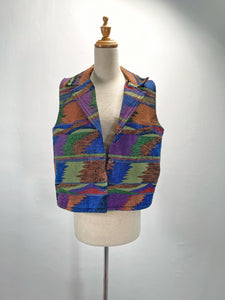 Must-have | Myre | Vintage 1990s Wool mix Aztec ethnic style jacket vest