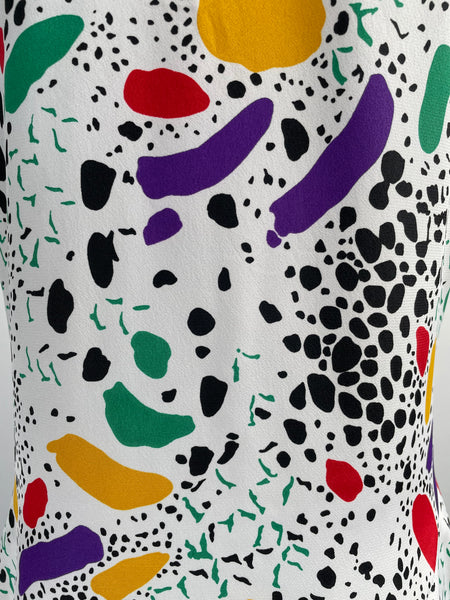 Must-have! | Cherlene | Vintage 1980s 1990s retro colourful pop art print glared dress