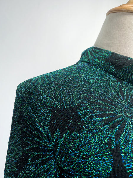 Jeri | 2000s zippered mandarin collar stretchy Cheongsam-style long-sleeved dress