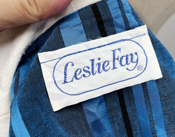 { Rare find } Midge | Vintage 1970s Royal blue Leslie Fay dress with Big scalloped collar