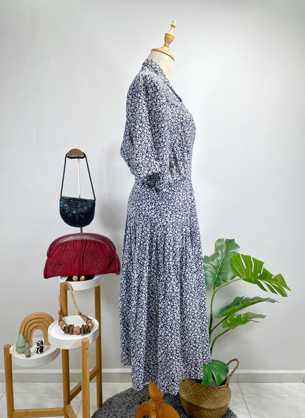 1990s grunge pop floral collared weekend dress | Harriet |