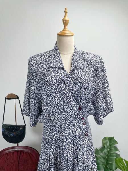 1990s grunge pop floral collared weekend dress | Harriet |