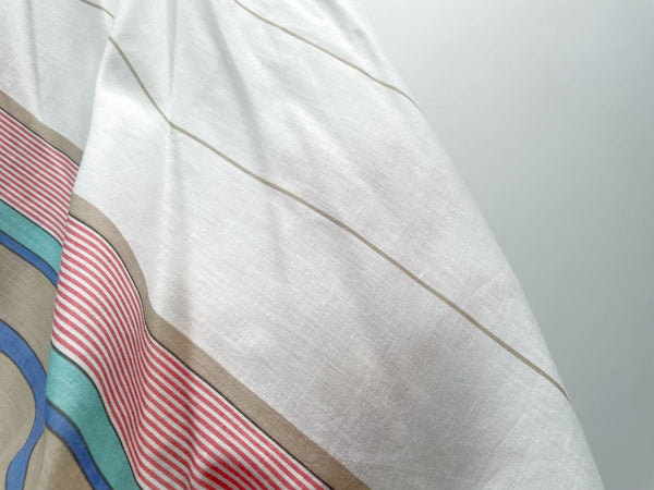 Must-have! | Addison | Vintage 1970s 1980s diagonala stripes lightweight fit-and-flare dress