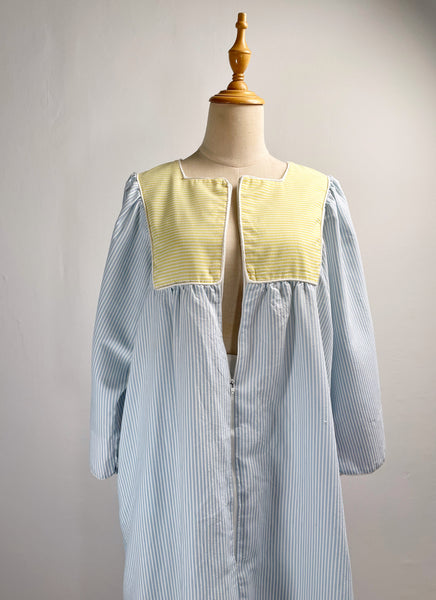 Must Have ! | Aurora | Vintage 1960s 1970s Pastel cheesecloth fabric striped dress
