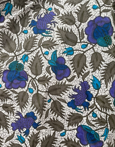 Charlotte | Vintage 1980s Batik style Holiday shirt dress